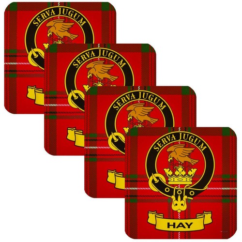 Square coasters hay scottish - coasters,