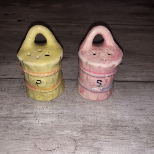 Vintage ceramic salt and - ceramic,